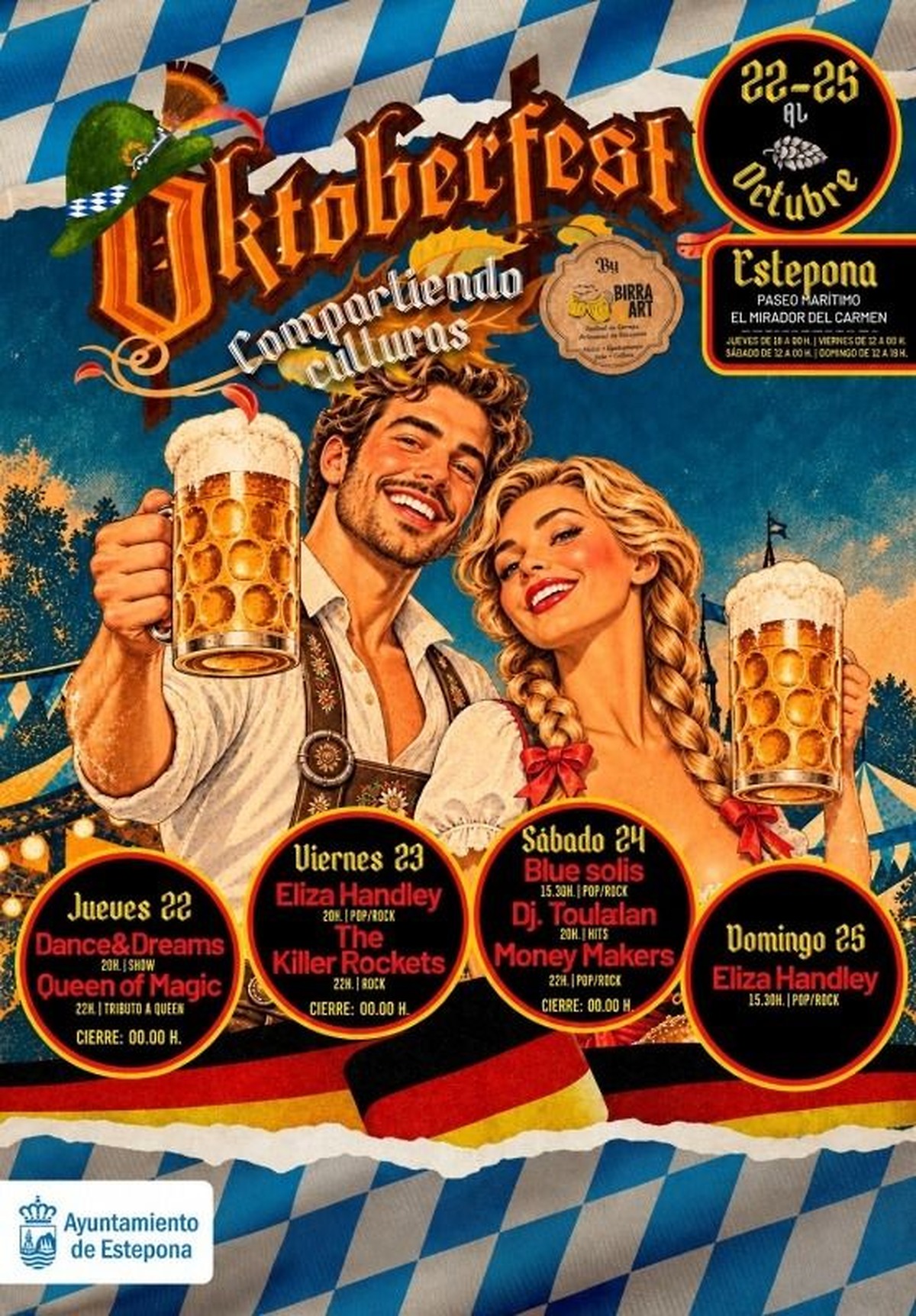 Estepona celebra su Oktoberfest con gastronomía y música en vivo